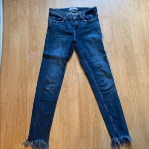 Zara basic dark denim pants